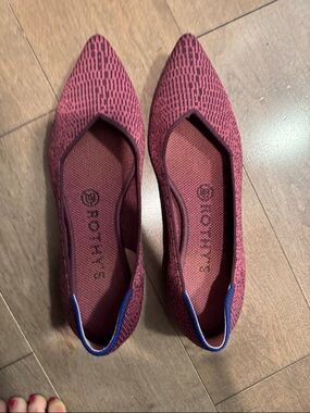 Rothy’s Pointed Ballet Flat in Burgundy